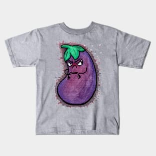 Angry Eggplant Kids T-Shirt